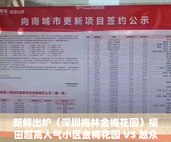 新鲜出炉（深圳梅林金梅花园）福田超高人气小区金梅花园 VS 越众小区？，深圳金梅花园，