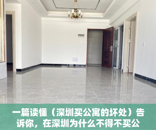 一篇读懂（深圳买公寓的坏处）告诉你，在深圳为什么不得不买公寓，深圳公寓值不值得购买，