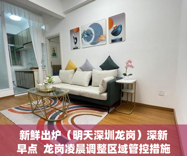 新鲜出炉（明天深圳龙岗）深新早点  龙岗凌晨调整区域管控措施_深圳新闻网，深圳周一早高峰，