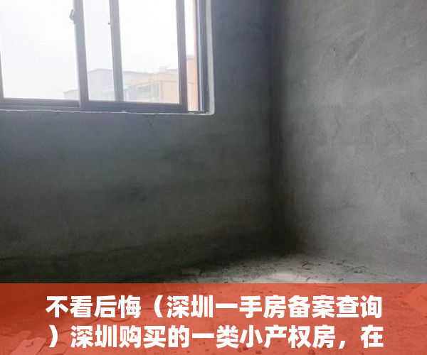不看后悔（深圳一手房备案查询）深圳购买的一类小产权房，在房管局备案了是什么意思？，深圳一手房备案价查询，
