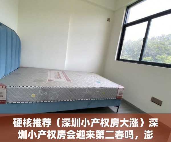 硬核推荐（深圳小产权房大涨）深圳小产权房会迎来第二春吗，澎湃新闻深圳小产权房，