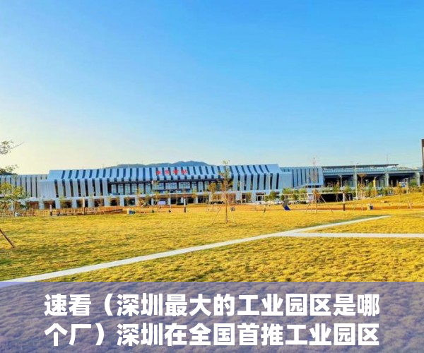 速看（深圳最大的工业园区是哪个厂）深圳在全国首推工业园区企业免产权证明“零证办电”服务 园区供电服务直达终端企业，深圳最大的工业园区是哪个街道，