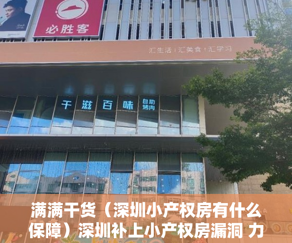 满满干货（深圳小产权房有什么保障）深圳补上小产权房漏洞 力度之大前所未有，深圳小产权房入户最新政策，