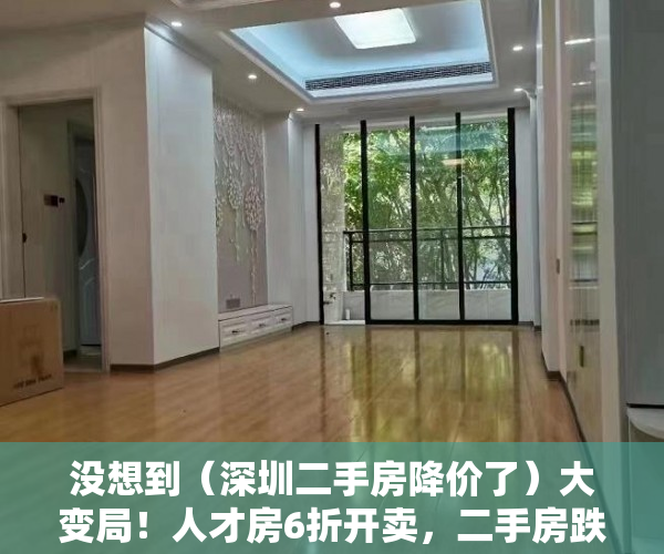 没想到（深圳二手房降价了）大变局！人才房6折开卖，二手房跌回2019年，深圳楼市变天了吗？，深圳新房下跌，