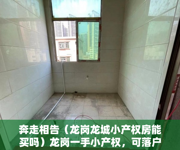 奔走相告（龙岗龙城小产权房能买吗）龙岗一手小产权，可落户上学！总价45万起，龙岗中心城小产权房，
