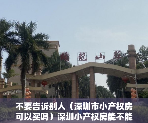 不要告诉别人（深圳市小产权房可以买吗）深圳小产权房能不能买？，深圳市小产权房能买吗，