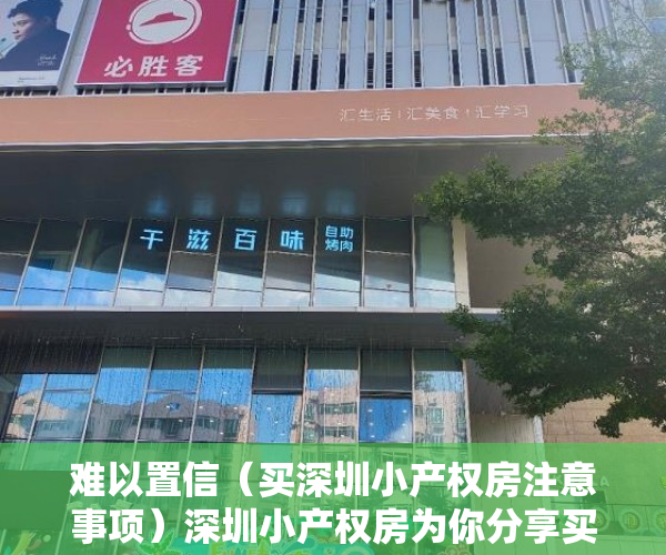 难以置信（买深圳小产权房注意事项）深圳小产权房为你分享买房有8个技巧，深圳小产权房买了吃亏，