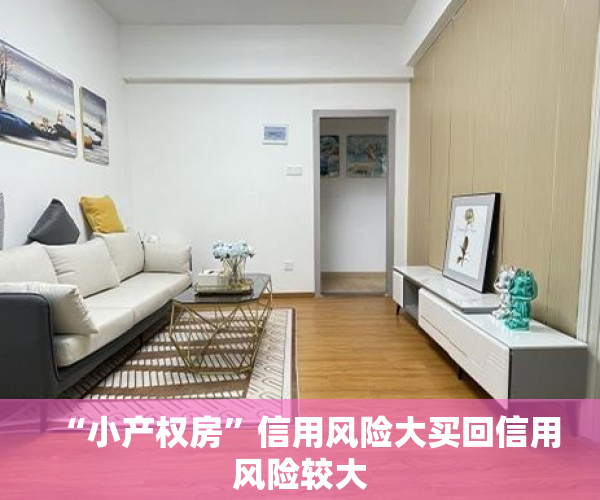 “小产权房”信用风险大买回信用风险较大