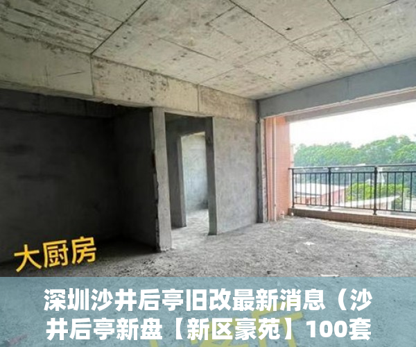 深圳沙井后亭旧改最新消息（沙井后亭新盘【新区豪苑】100套精装大宅盛大开盘 ）小产权房闹剧还要演多久，