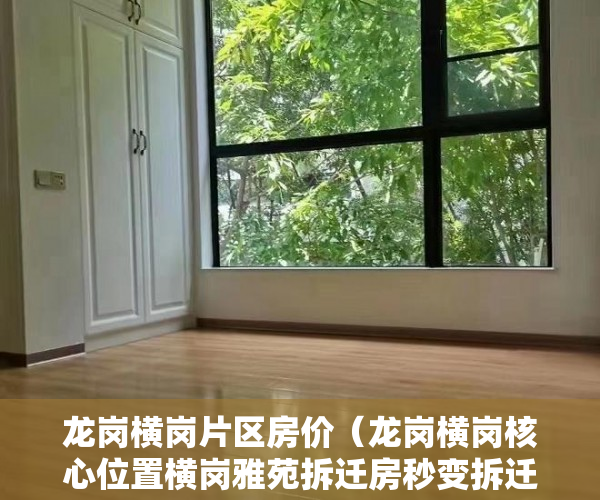 龙岗横岗片区房价（龙岗横岗核心位置横岗雅苑拆迁房秒变拆迁户 单价16800起 ）拆迁小产权房多久可以买卖，