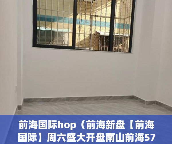 前海国际hop（前海新盘【前海国际】周六盛大开盘南山前海57万一套可分 ）小产权房以后怎么办，