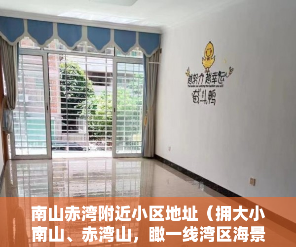 南山赤湾附近小区地址（拥大小南山、赤湾山，瞰一线湾区海景； ）小产权房子30年以后怎么办，