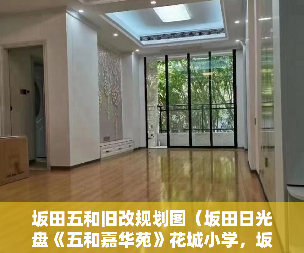 坂田五和旧改规划图（坂田日光盘《五和嘉华苑》花城小学，坂田爱爱小学 ）小产权该怎么处理，