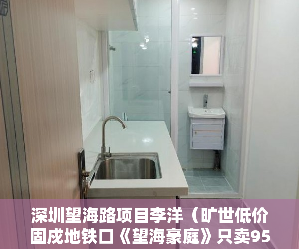 深圳望海路项目李洋（旷世低价固戍地铁口《望海豪庭》只卖9500平啦 ）私人建小产权房出售多久工资，