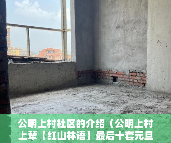 公明上村社区的介绍（公明上村上辇【红山林语】最后十套元旦节 ）小产权房产权到期续期可以续多久，