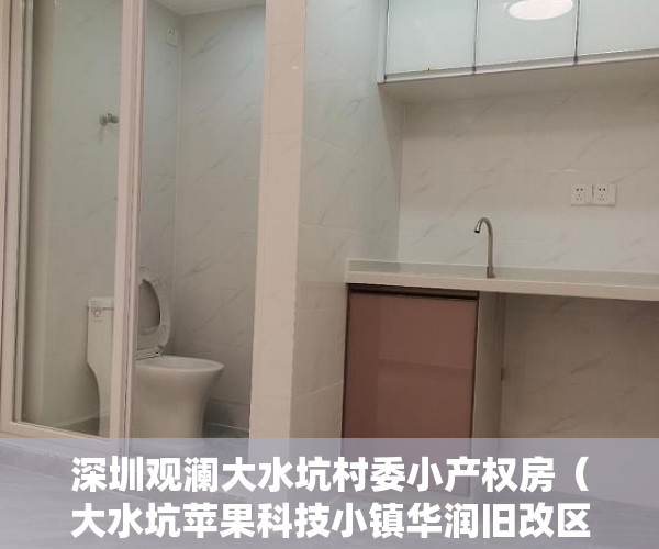 深圳观澜大水坑村委小产权房（大水坑苹果科技小镇华润旧改区域『顺意家园』 ）小产权怎么贷款，