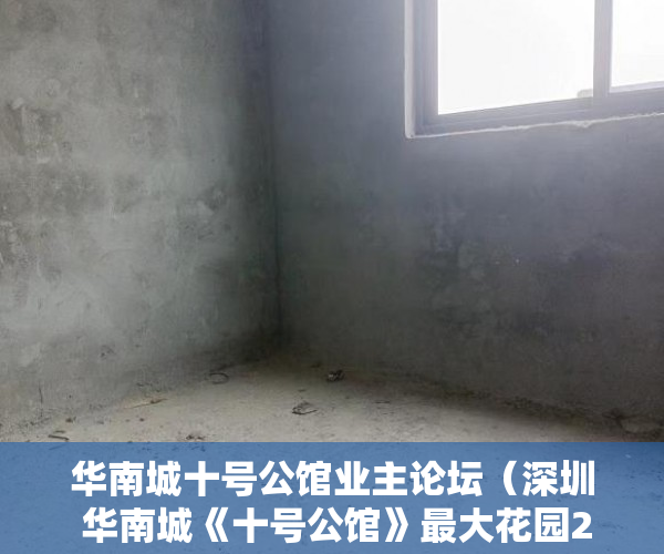 华南城十号公馆业主论坛（深圳 华南城《十号公馆》最大花园2700户 ）小产权房多久可以恢复正常，