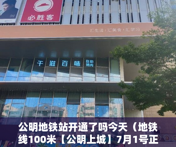 公明地铁站开通了吗今天（地铁线100米【公明上城】7月1号正式开盘 户户精装修 ）小产权三手房买卖合同怎么处理，