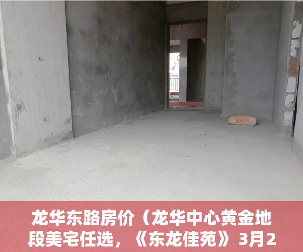 龙华东路房价（龙华中心黄金地段美宅任选，《东龙佳苑》 3月27号 盛大 ）南京小产权房办证后多久能交易，