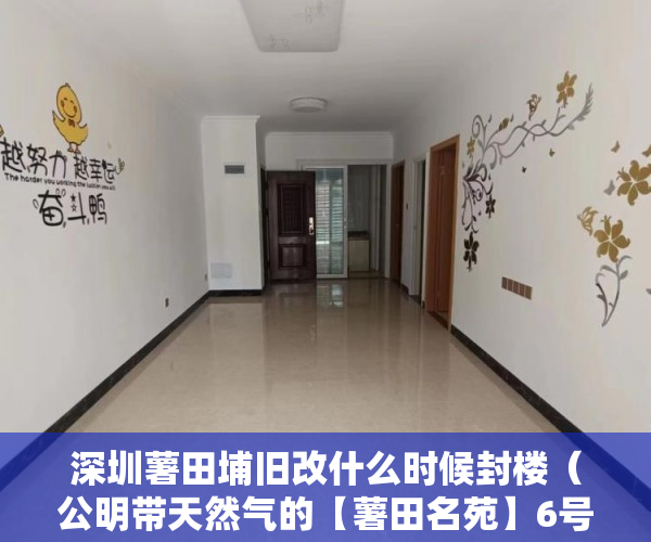 深圳薯田埔旧改什么时候封楼（公明带天然气的【薯田名苑】6号合水口只有500左右 ）楼盘大产权下来小产权还要多久，