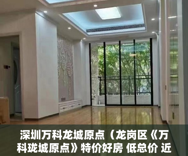 深圳万科龙城原点（龙岗区《万科珑城原点》特价好房 低总价 近主干道 成熟 ）小产权的房子多久能卖出去，