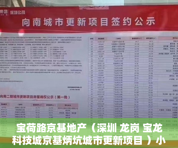 宝荷路京基地产（深圳 龙岗 宝龙科技城京基炳坑城市更新项目 ）小产权的房子租住权有多久，