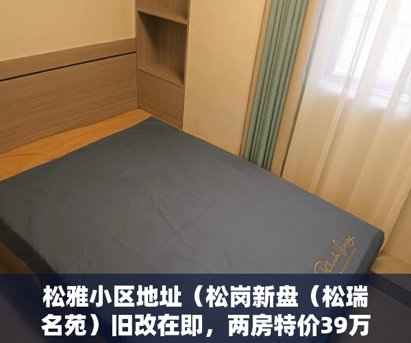 松雅小区地址（松岗新盘（松瑞名苑）旧改在即，两房特价39万套起 ）小产权房一房二卖起诉要多久，