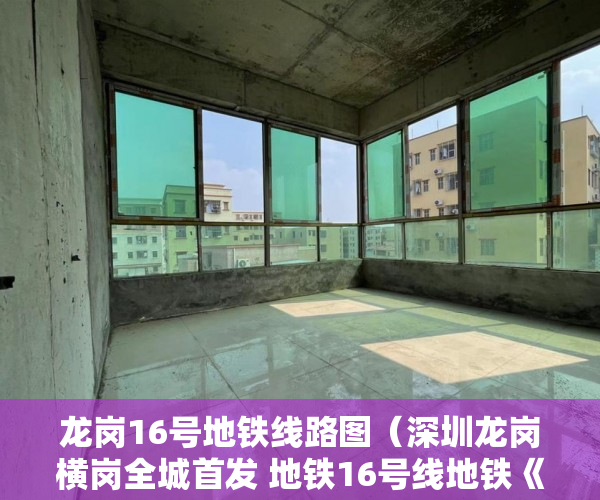龙岗16号地铁线路图（深圳龙岗横岗全城首发 地铁16号线地铁《福坑地铁站30米 ）大产权办好多久可以办小产权，