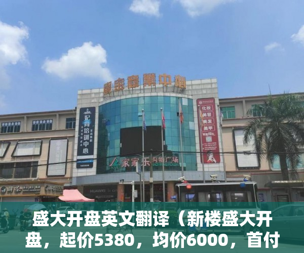 盛大开盘英文翻译（新楼盛大开盘，起价5380，均价6000，首付3成，分期5年 ）大产权下来后小产权多久可以办理，