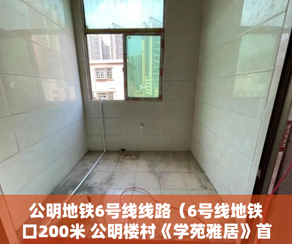 公明地铁6号线线路（6号线地铁口200米 公明楼村《学苑雅居》首付5成分期3年 ）小产权房价值怎么评估，