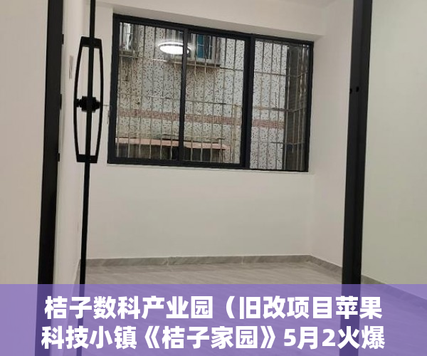 桔子数科产业园（旧改项目苹果科技小镇《桔子家园》5月2火爆开盘 ）买小产权房子多久能交房，