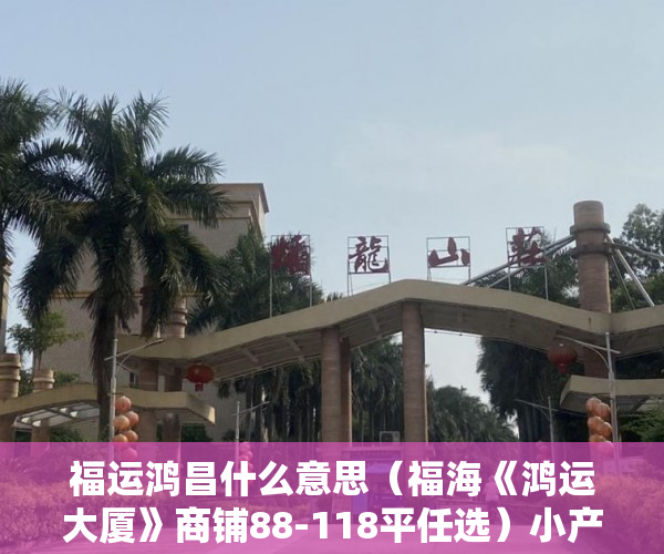 福运鸿昌什么意思（福海《鸿运大厦》商铺88-118平任选）小产权房子30年以后怎么办，
