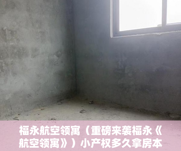 福永航空领寓（重磅来袭福永《航空领寓》）小产权多久拿房本，
