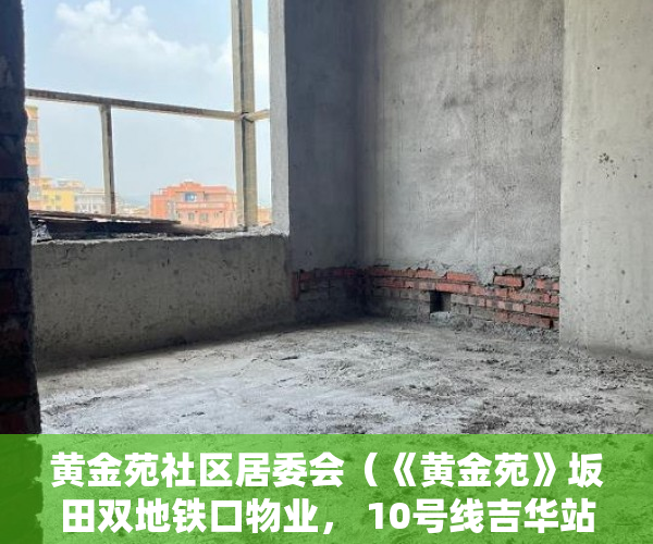 黄金苑社区居委会（《黄金苑》坂田双地铁口物业， 10号线吉华站300米，5号 ）深圳小产权房多久能出售，