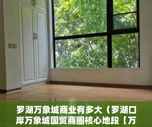 罗湖万象城商业有多大（罗湖口岸万象城国贸商圈核心地段【万象新天地 】 ）小产权房的产权是多久，