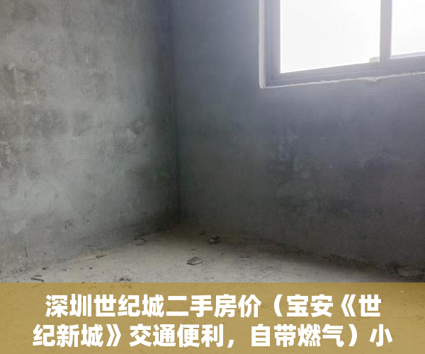 深圳世纪城二手房价（宝安《世纪新城》交通便利，自带燃气）小产权房律师见证需要多久，