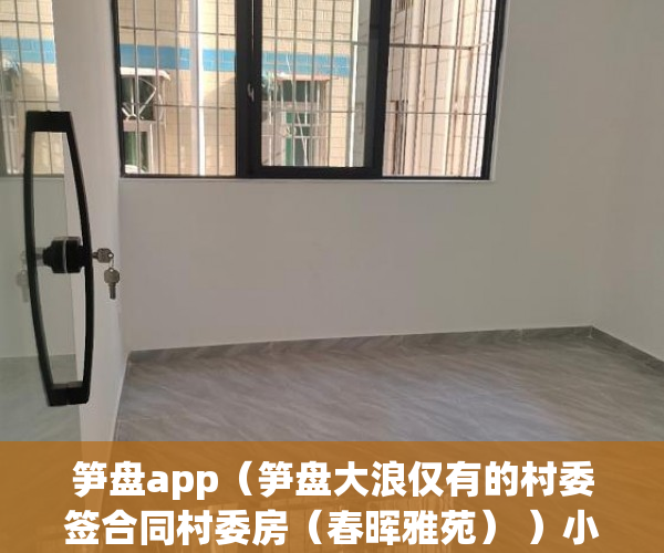 笋盘app（笋盘大浪仅有的村委签合同村委房（春晖雅苑） ）小产权房怎么贷款，