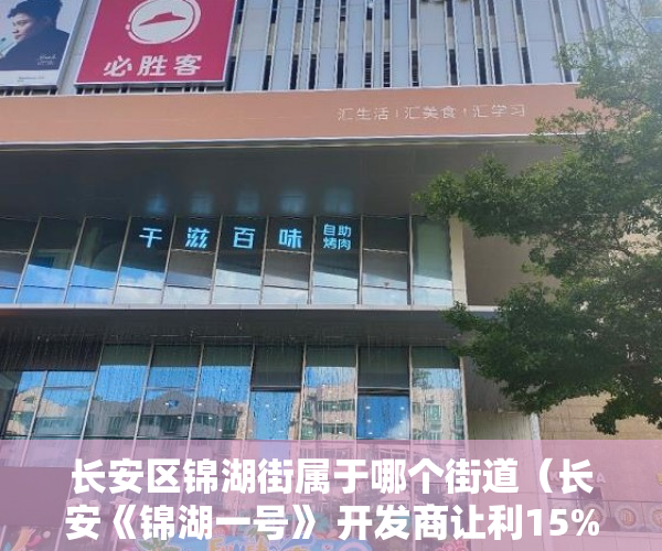 长安区锦湖街属于哪个街道（长安《锦湖一号》 开发商让利15% 均价五千多高品质配套 ）东莞长安小产权会维持多久，