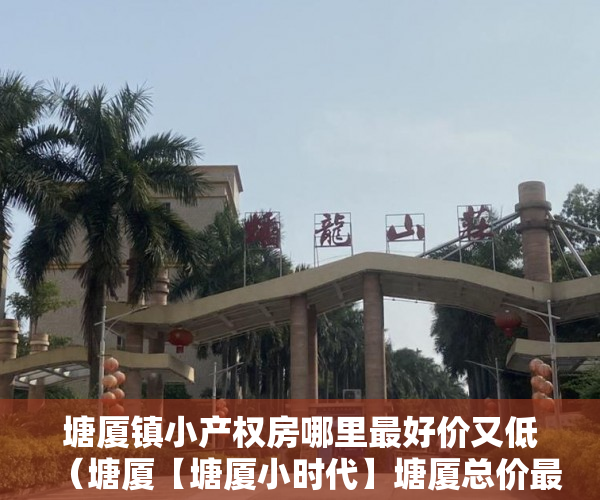 塘厦镇小产权房哪里最好价又低（塘厦【塘厦小时代】塘厦总价最低绝版大单间仅13万起 ）购买小产权起诉多久能退款，